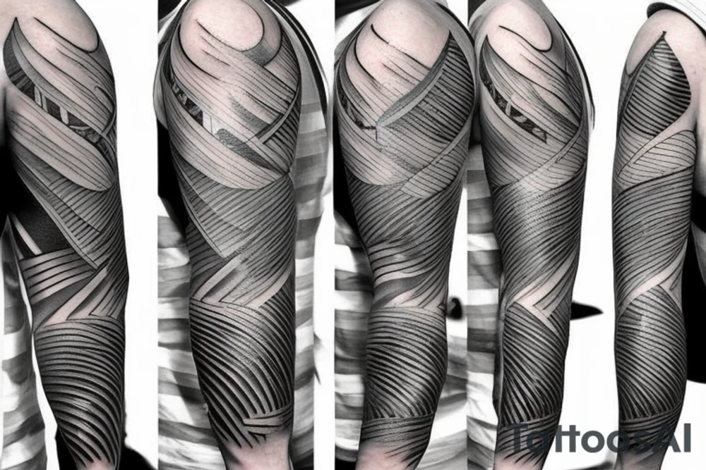 man jogging tattoo idea