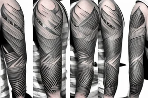 man jogging tattoo idea