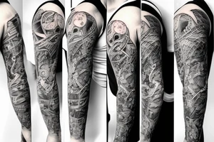 man jogging tattoo idea