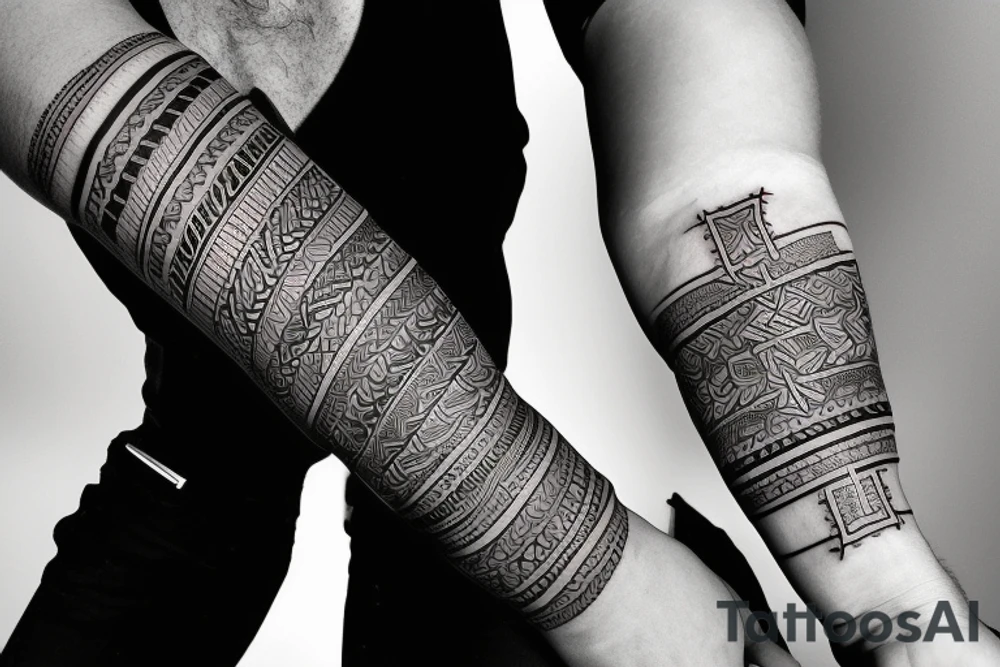 forearm wrap viking weave with polynesian influence tattoo idea forearm wrap viking weave with polynesian influence tattoo idea