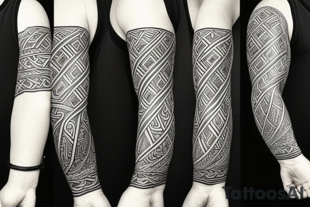 forearm wrap viking weave with polynesian influence tattoo idea forearm wrap viking weave with polynesian influence tattoo idea