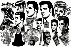 Elvis Presley TCB tattoo idea