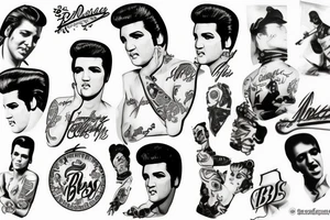 Elvis Presley TCB tattoo idea