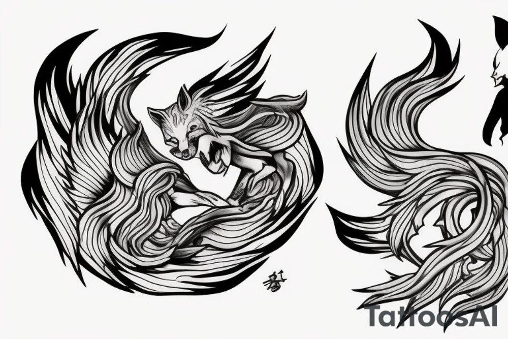 Kitsune nine tails tattoo idea