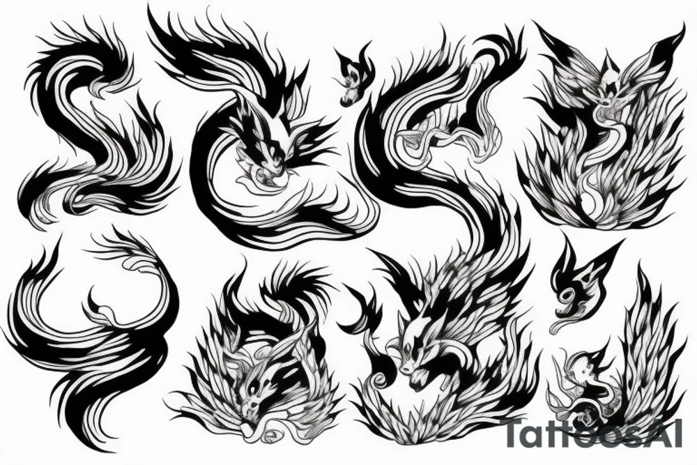 Kitsune nine tails tattoo idea