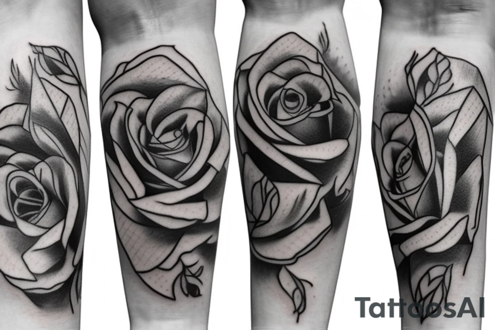 Rose on forearm tattoo idea