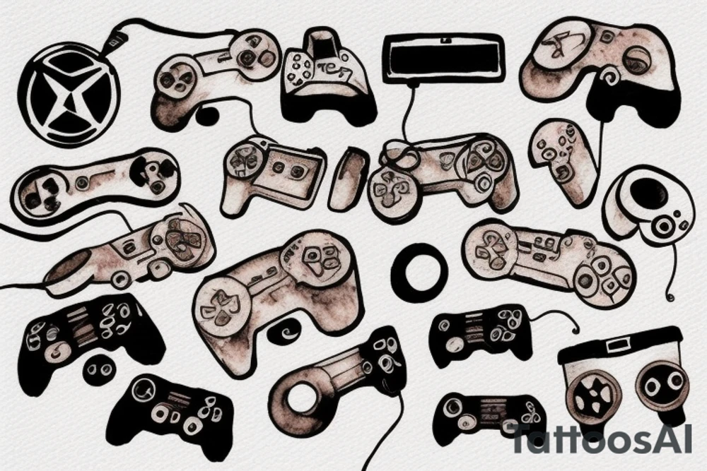 Dreamcast controller tattoo idea