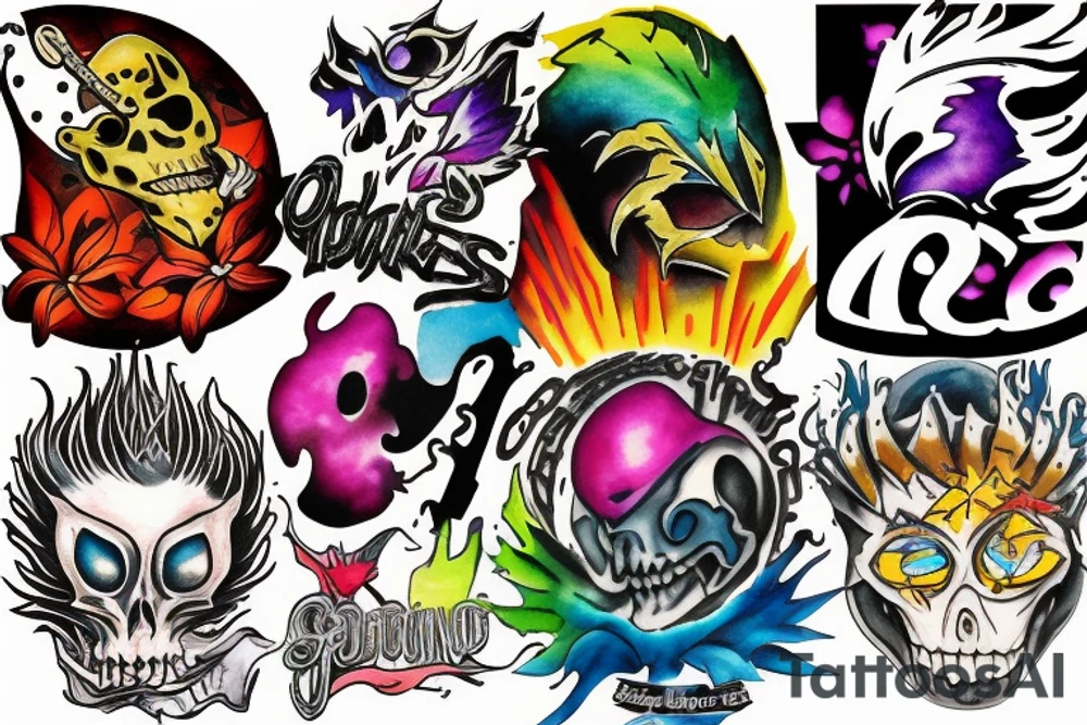 The offspring music group logo tattoo idea