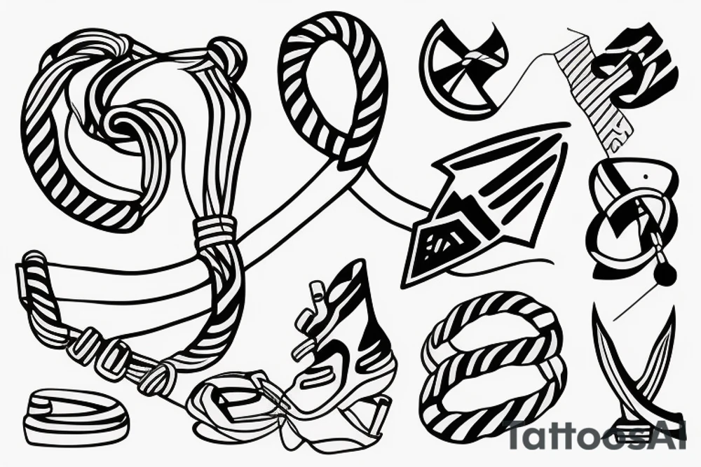 wakeboard rope tattoo idea