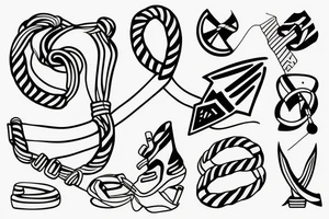 wakeboard rope tattoo idea