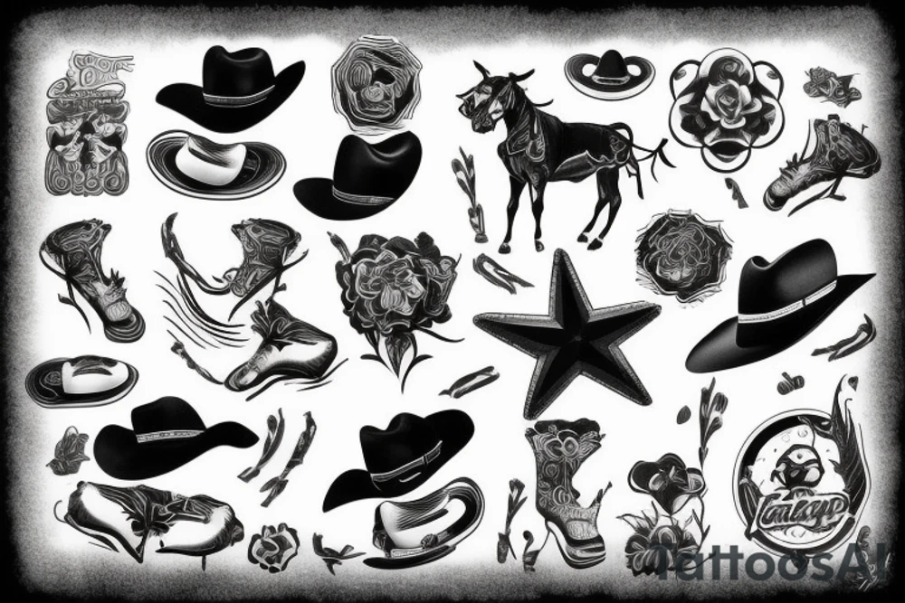 cowboy tattoo idea