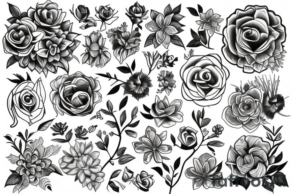 flowers tattoo idea