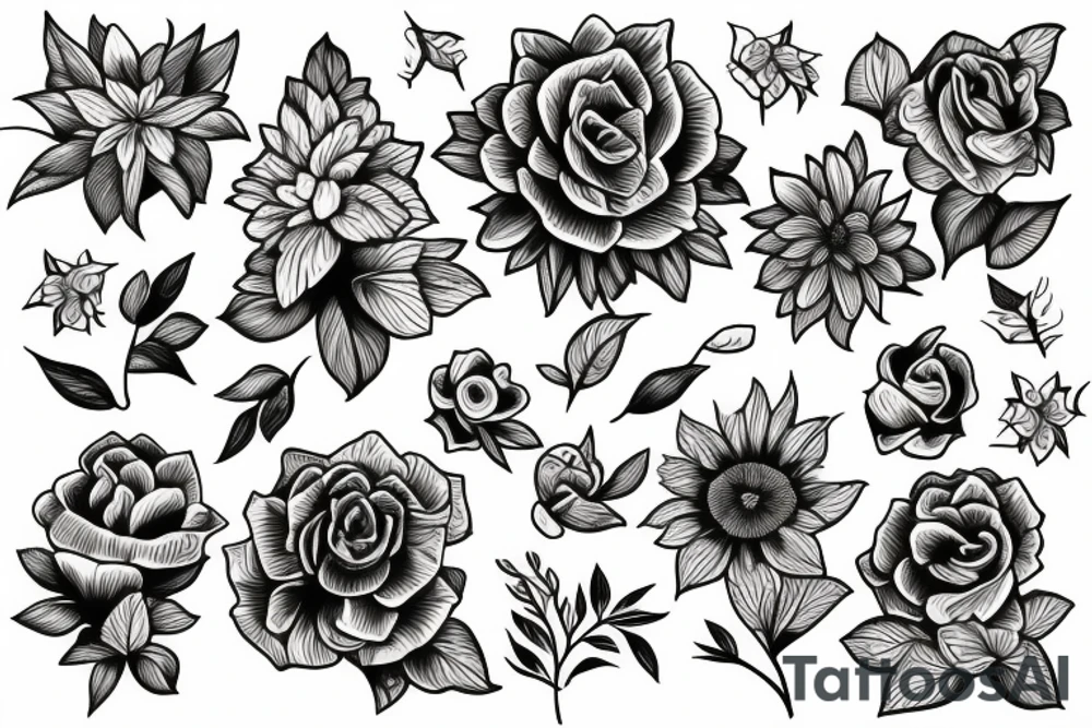 flowers tattoo idea