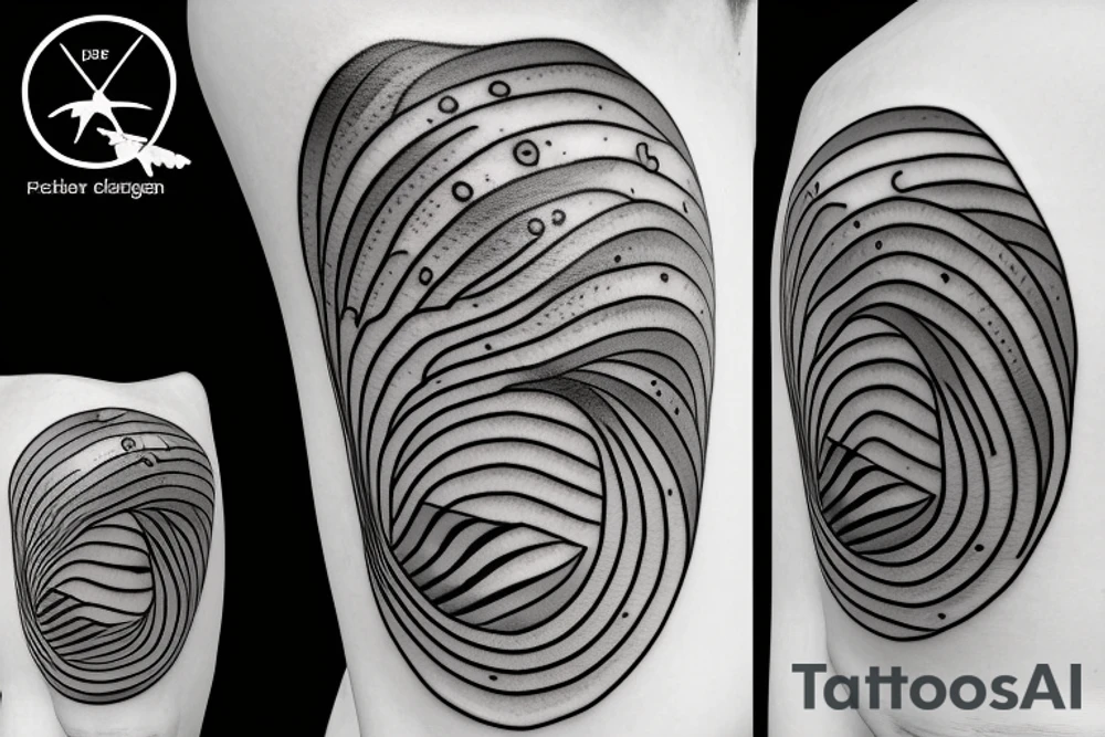 Fishing swimming in circle tattoo idea