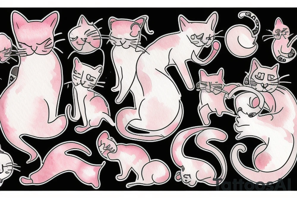 Cat stretching tattoo idea