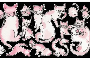 Cat stretching tattoo idea