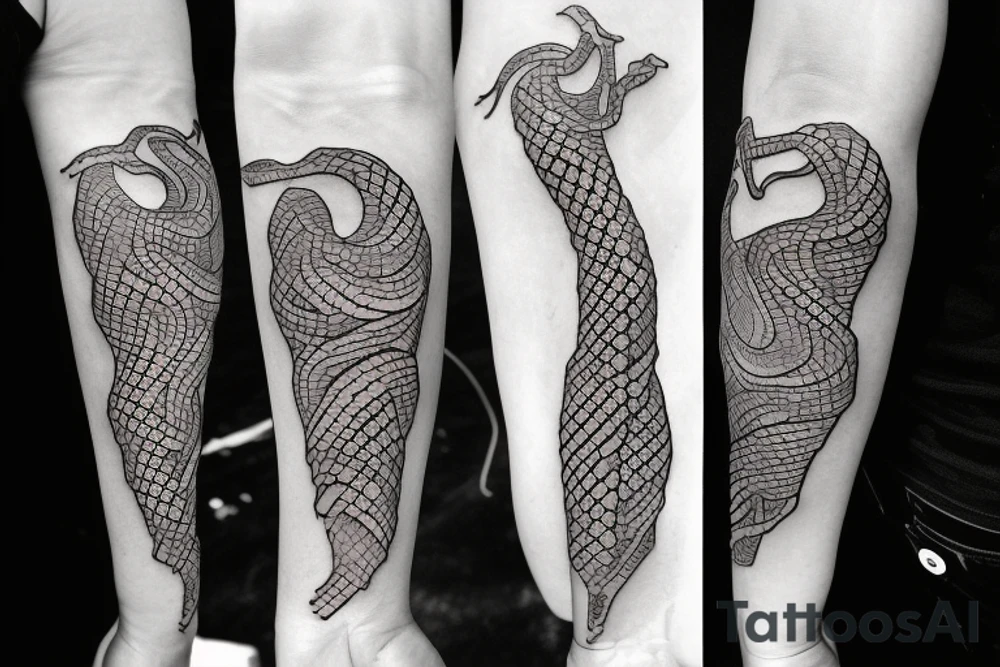 Snake wrapped around sword tattoo idea