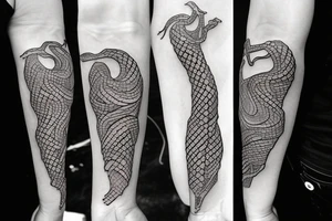 Snake wrapped around sword tattoo idea