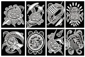 turtles and fish tattoo idea