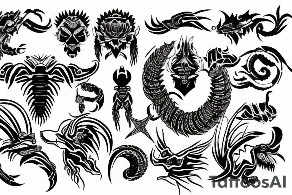 scorpio rising tattoo idea