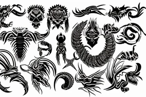 scorpio rising tattoo idea
