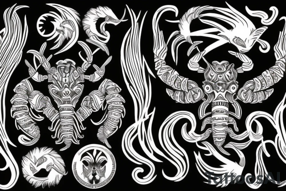 scorpio rising tattoo idea