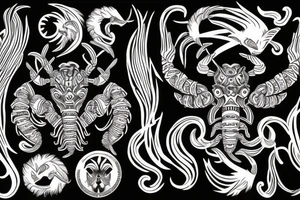 scorpio rising tattoo idea