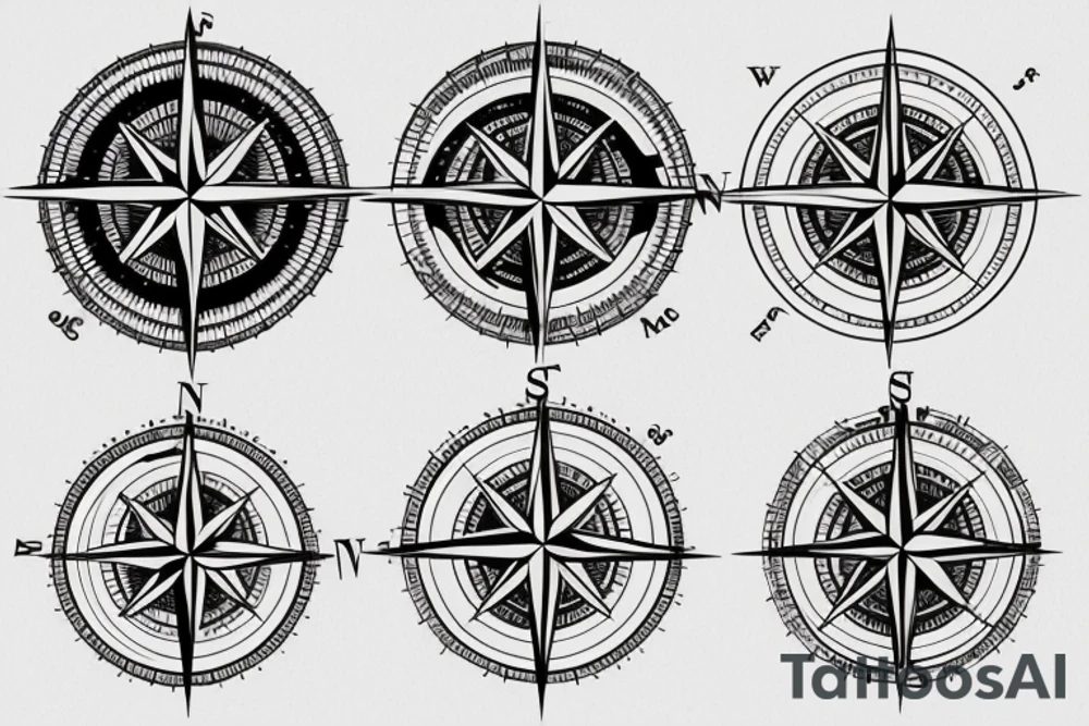 compass tattoo idea