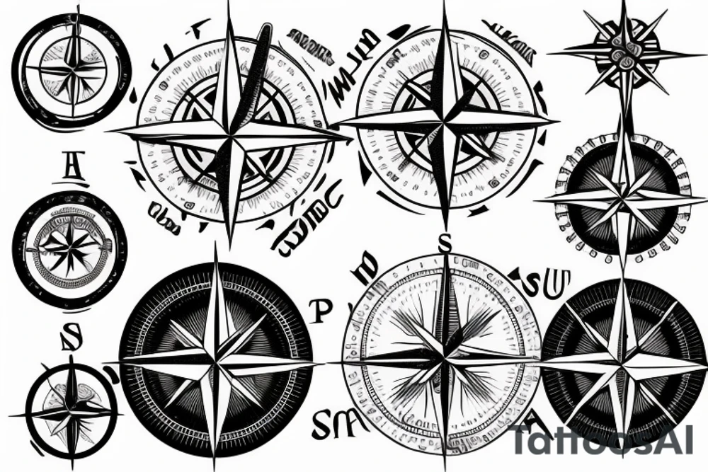 compass tattoo idea