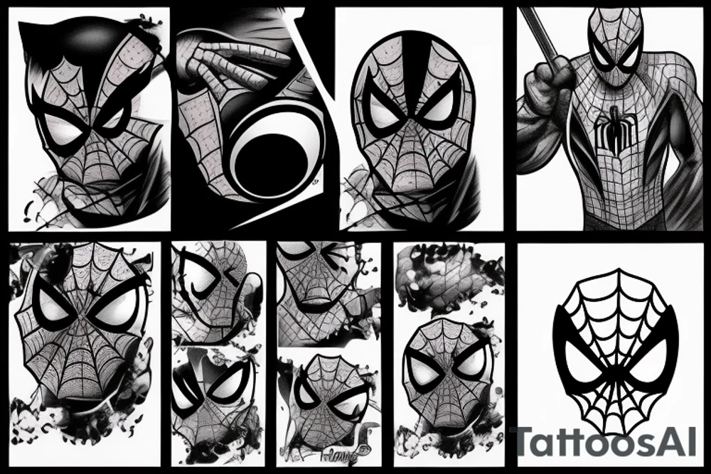 Spider-Man with 8 ball pool tattoo idea