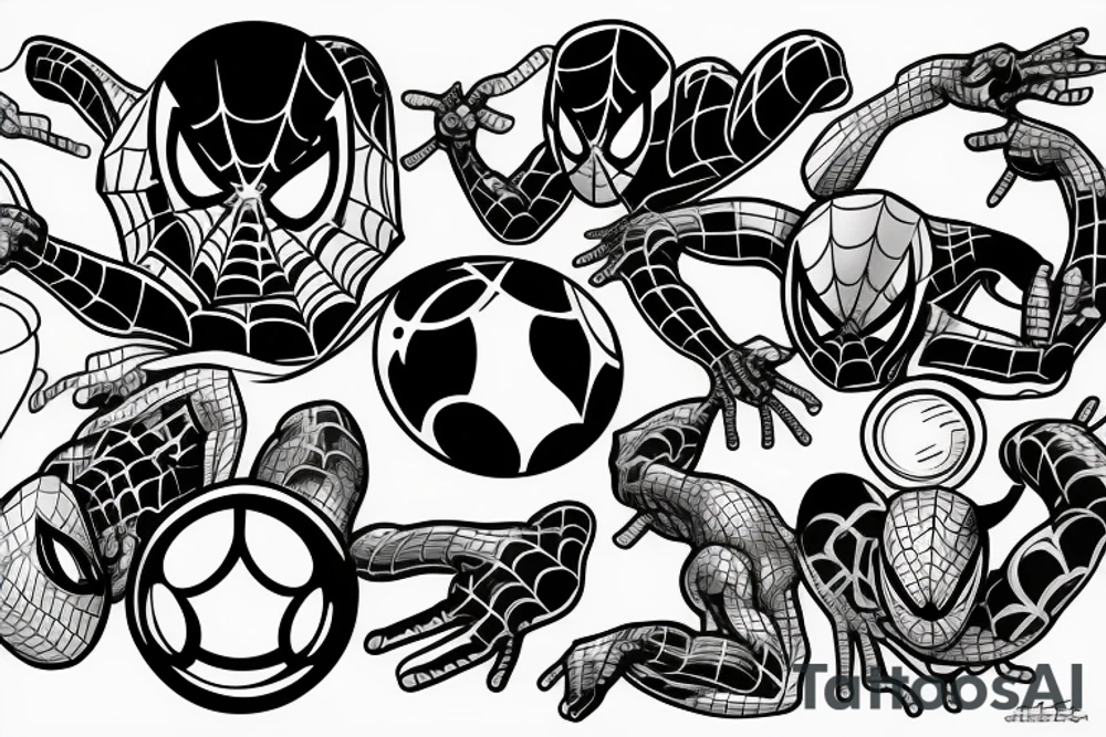 Spider-Man with 8 ball tattoo idea