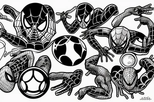 Spider-Man with 8 ball tattoo idea