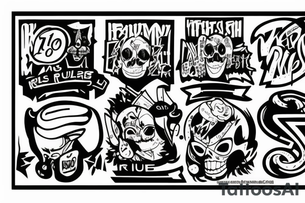 Graffiti my life my rules tattoo idea