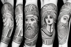 Greek vs roman gods tattoo idea
