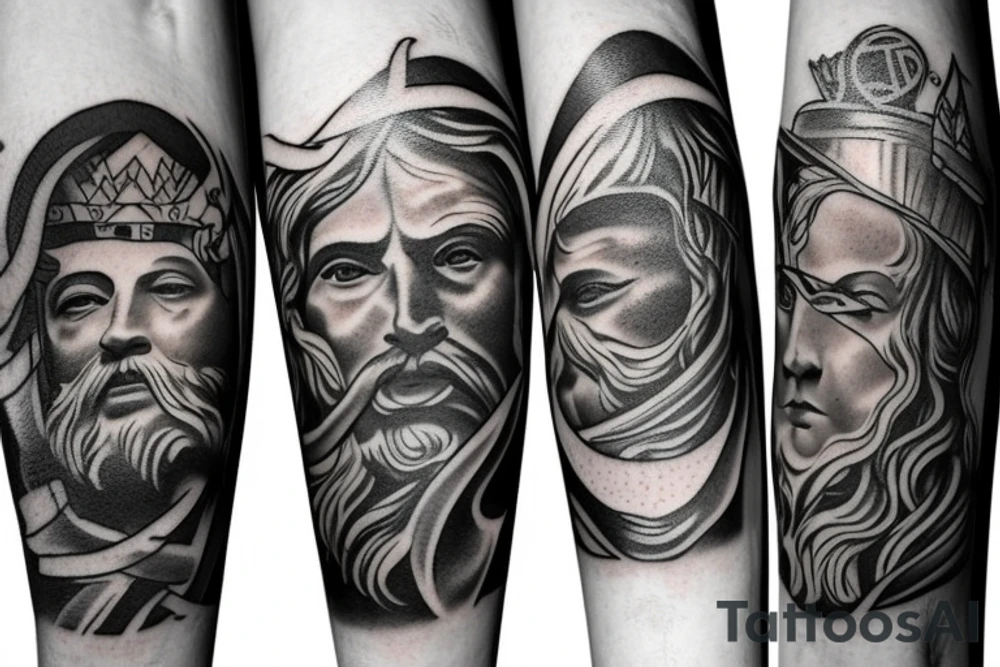 Greek vs roman gods tattoo idea