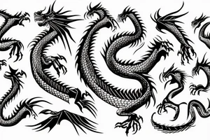 Dragon on ribs tattoo idea