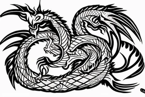 Dragon on ribs tattoo idea