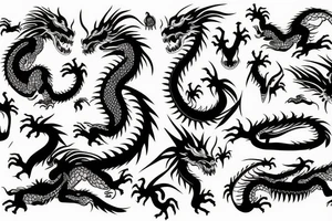 Dragon on ribs tattoo idea