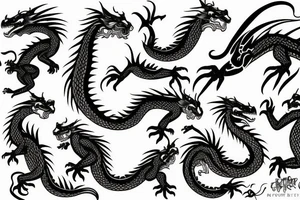 Dragon on ribs tattoo idea