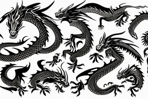 Dragon on ribs tattoo idea