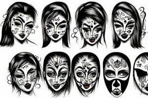 Drama face mask tattoo idea