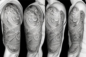 Half sleeve of Barquisimeto city tattoo idea
