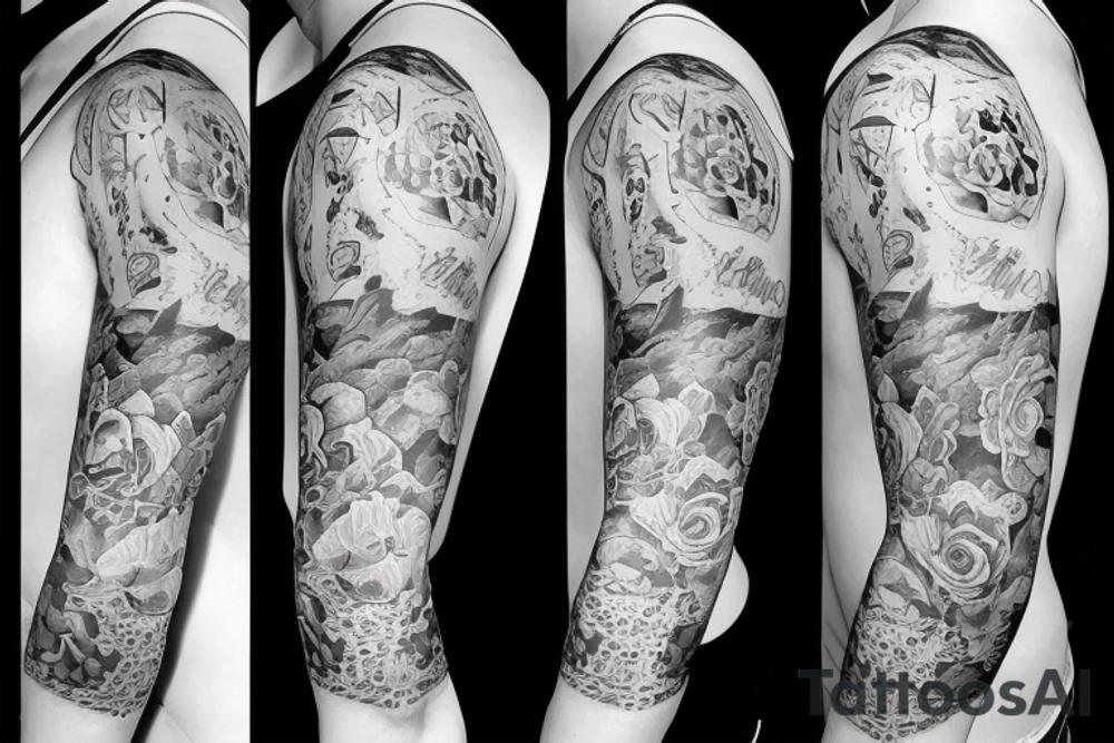 Half sleeve of Barquisimeto city tattoo idea