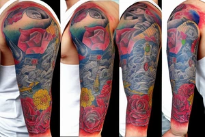 Half sleeve of the monuments of Barquisimeto, Venezuela tattoo idea