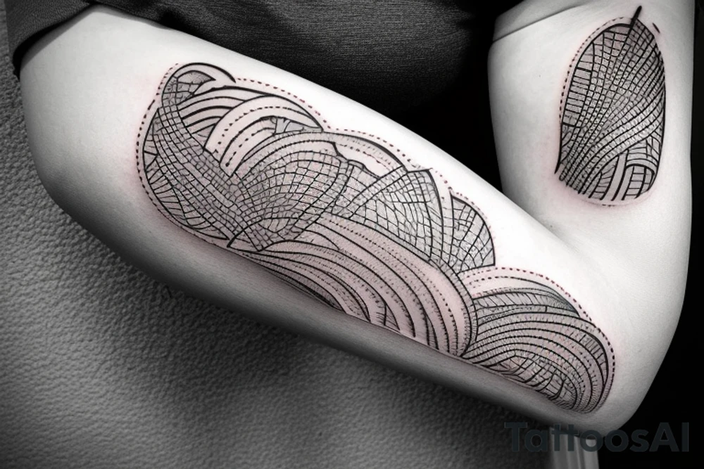 arm band with texture tattoo idea