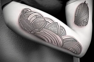 arm band with texture tattoo idea