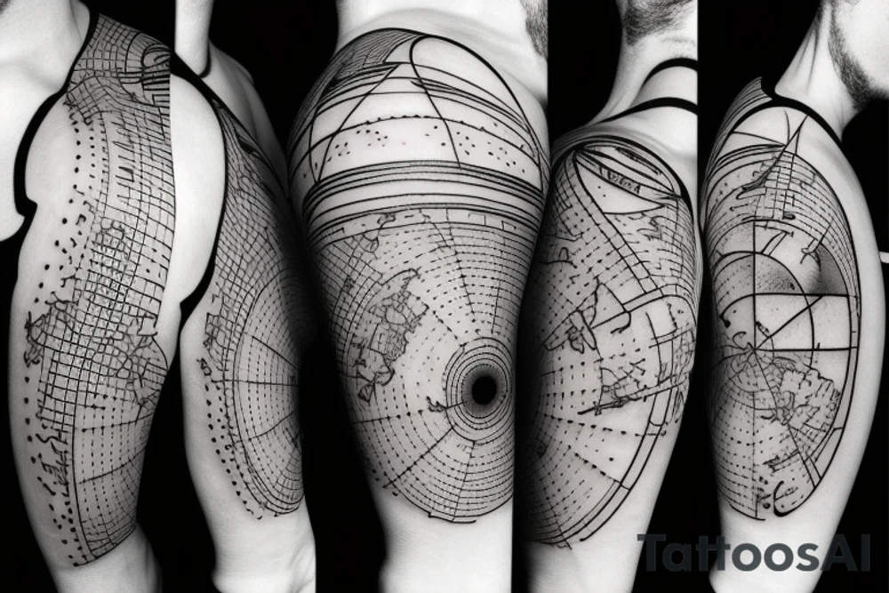 Geodesy and astronomy tattoo idea