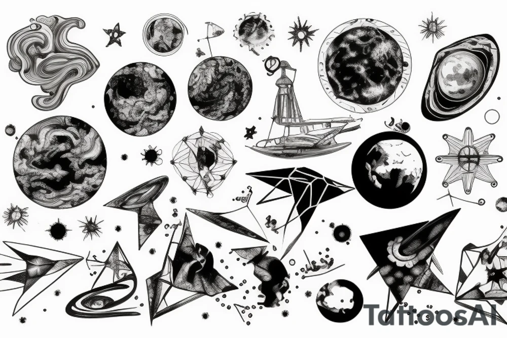 Geodesy and astronomy tattoo idea