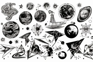 Geodesy and astronomy tattoo idea