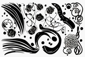 Black work abstract tattoo idea